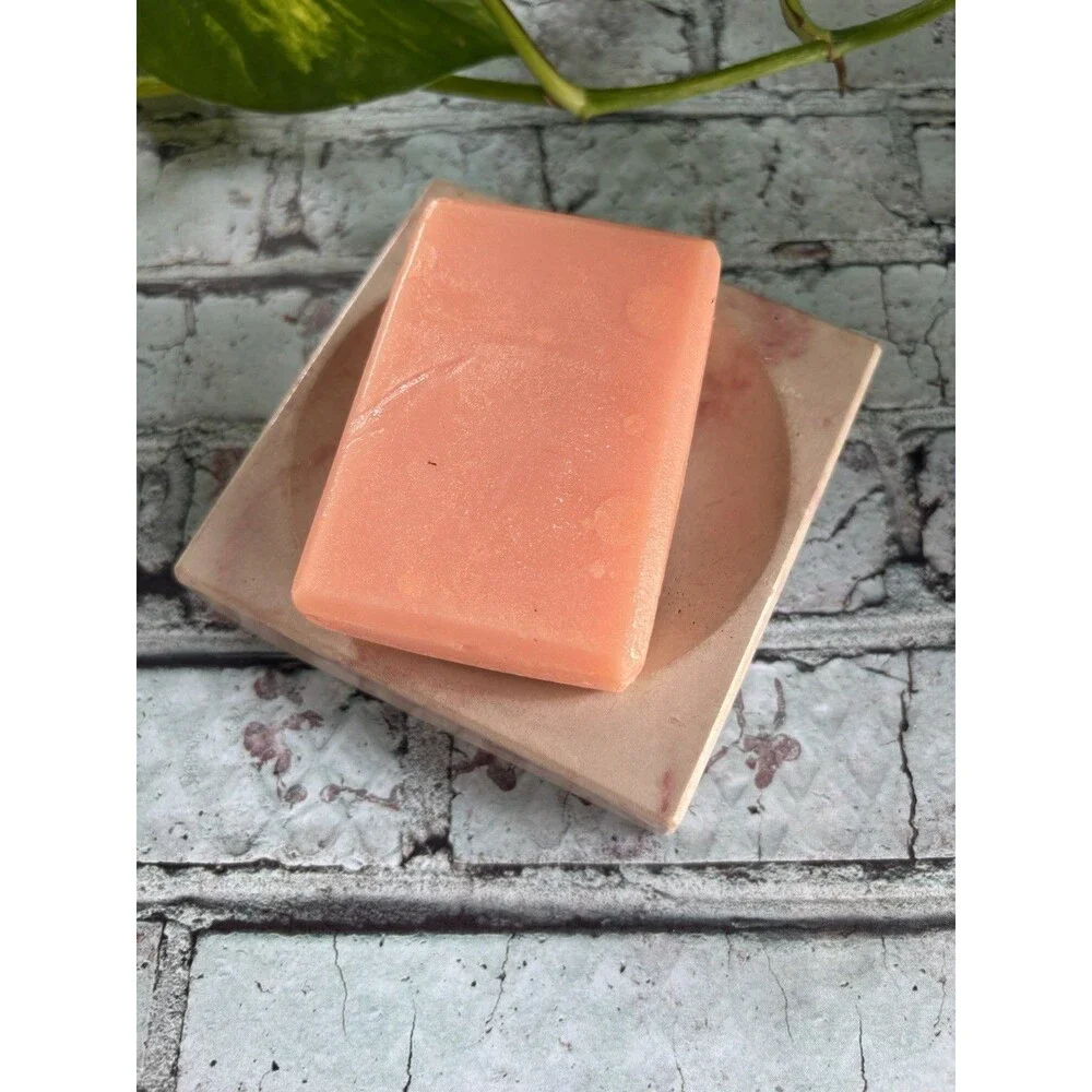 Handmade Soap Dish Cement Soap Holder Square Bathroom Kitchen Marbled